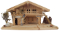 Preview: Traditionelle Weihnachtskrippe Roth inkl. 12-tlg. Figurensatz K 650-9, Maße Krippe: ca. 50 x 20 x 26 cm